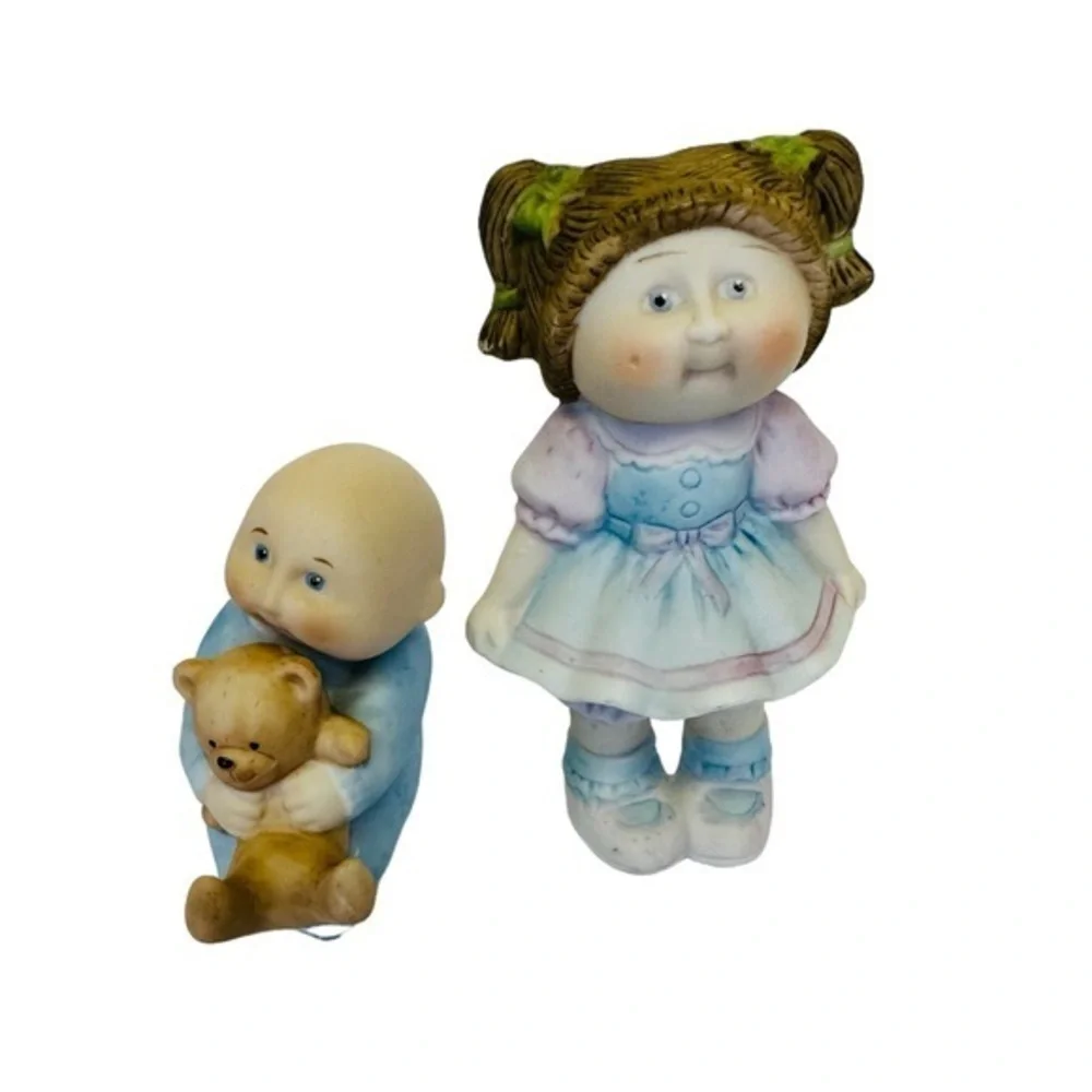 Vintage 1984 Cabbage Patch Kids  porcelain figurines Lot Of 6‎ Toddler & Babies